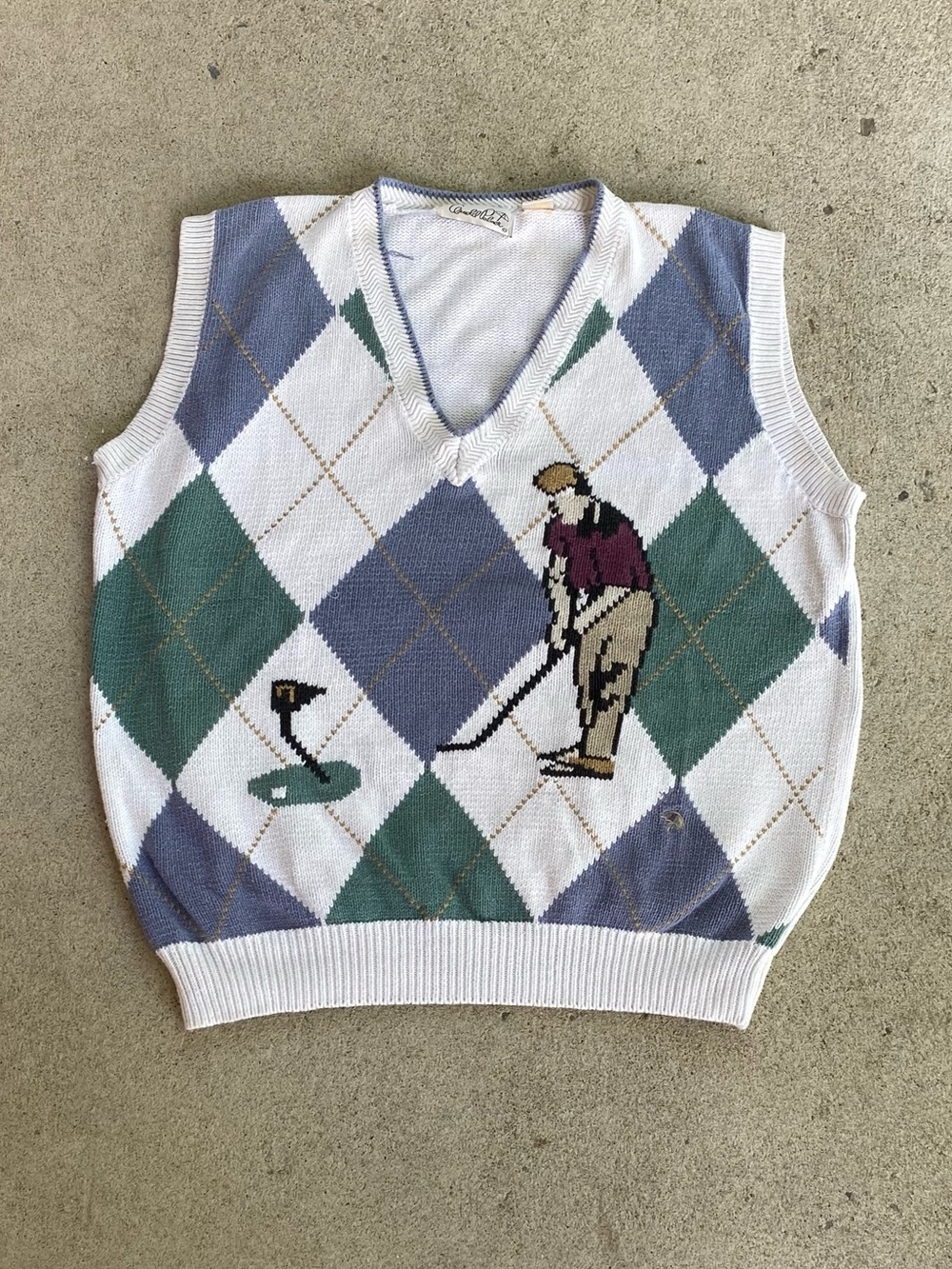 Vintage Golf Knit Sweater Vest